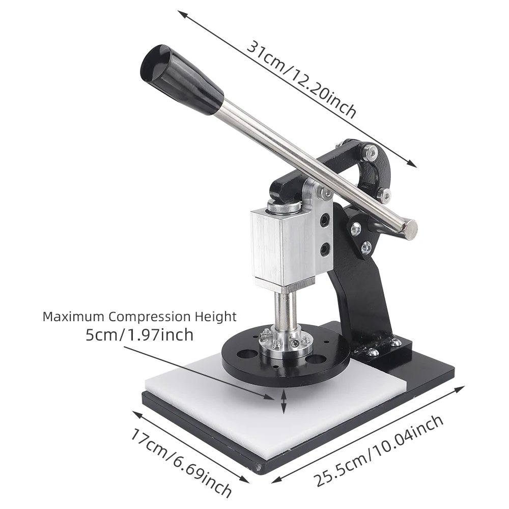 Manual Leather Die Cutting Machine Hand Press Mold Tool for Leather Embossing, DIY Craft, Paper & Fabric Projects