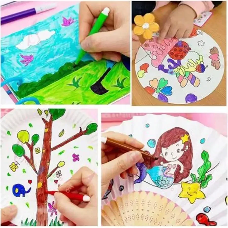 4-24 opakowania 6-kolorowe długopisy akwarelowe Mini marker do rysowania odpowiedni do włókniny Graffiti torba malowanie artystyczne akcesoria papiernicze