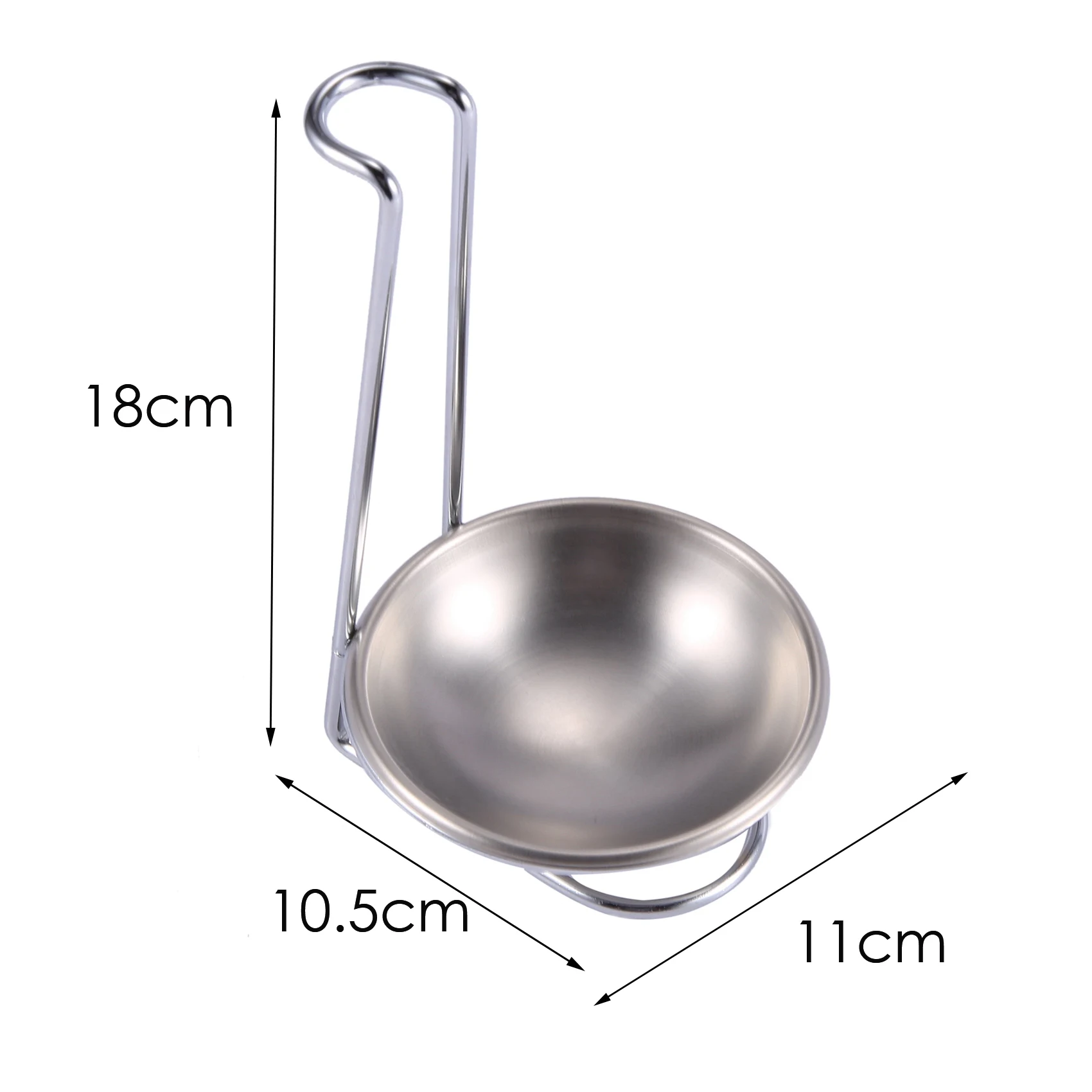3X الفولاذ المقاوم للصدأ ملعقة بقية حامل ، مقبض طويل عمودي توفير مغارف الحساء أصحاب مغرفة بقية حامل مغرفة الحساء #5
