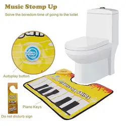 Big Size Potty Piano Sounding Rug Bathroom Fun Toe Tapping Toilet Keyboard Electronic Floor Toys Mat Keyboard Musical Mat X8U3