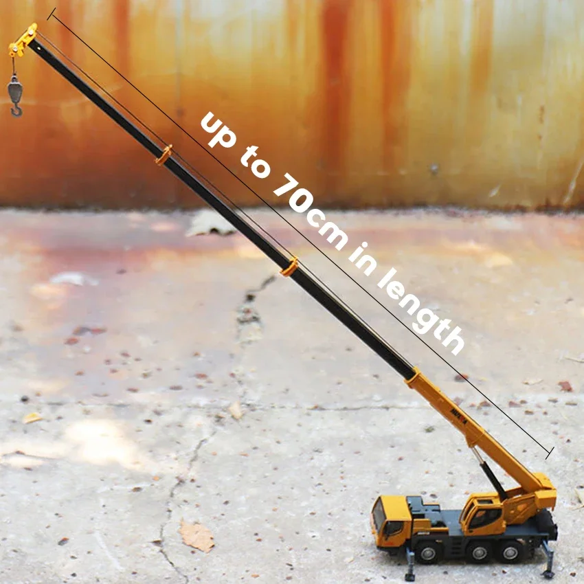 

Huina 1702 Alloy Crane Model 1:50 70Cm Simulation Cars Trucks Construction Engineering Collection Toys for Kids Children's Gift