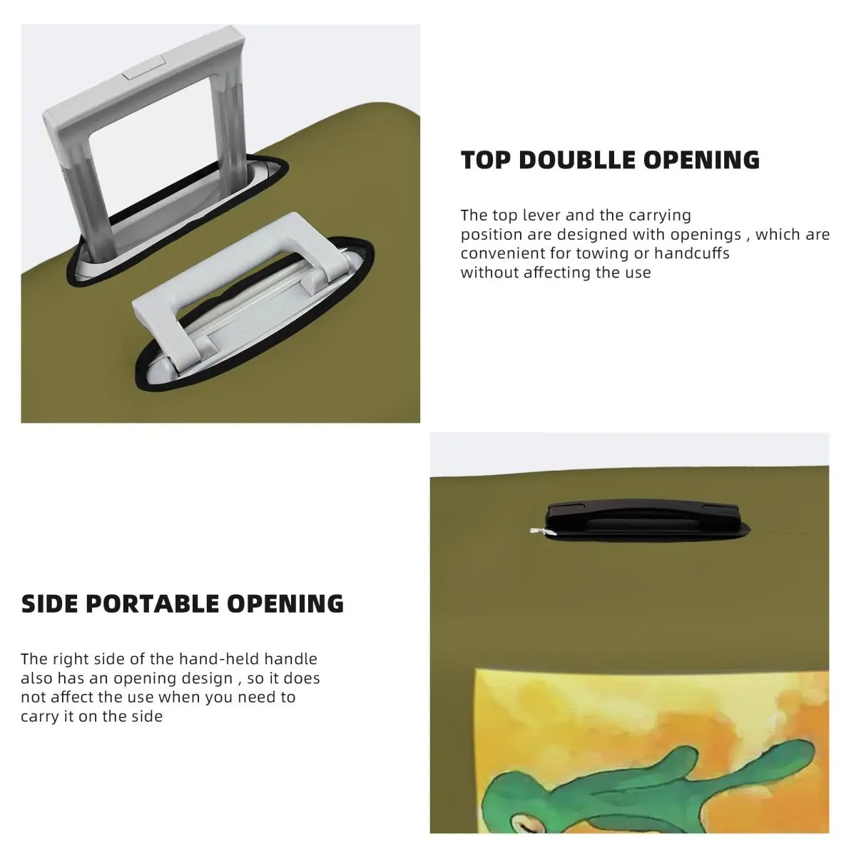 Pelindung Koper Elastis untuk Koper Ukuran 18-32 Inci, Desain Tua, Tebal, dan Kokoh