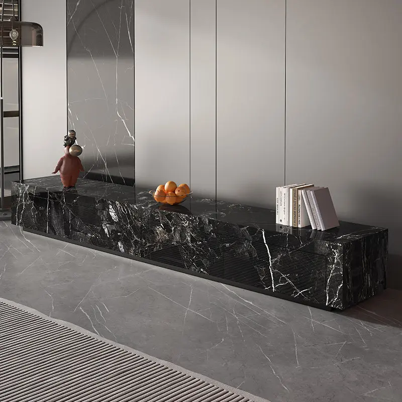 Italian light luxury TV cabinet coffee table combination floor-to-ceiling long TV cabinet cabinet with pump