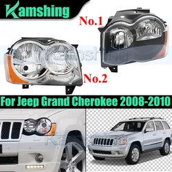 1pair US Version Front Bumper Headlight For Jeep Grand Cherokee 2008-2010 Front Head Light Headlamp Head Lamp Halogen
