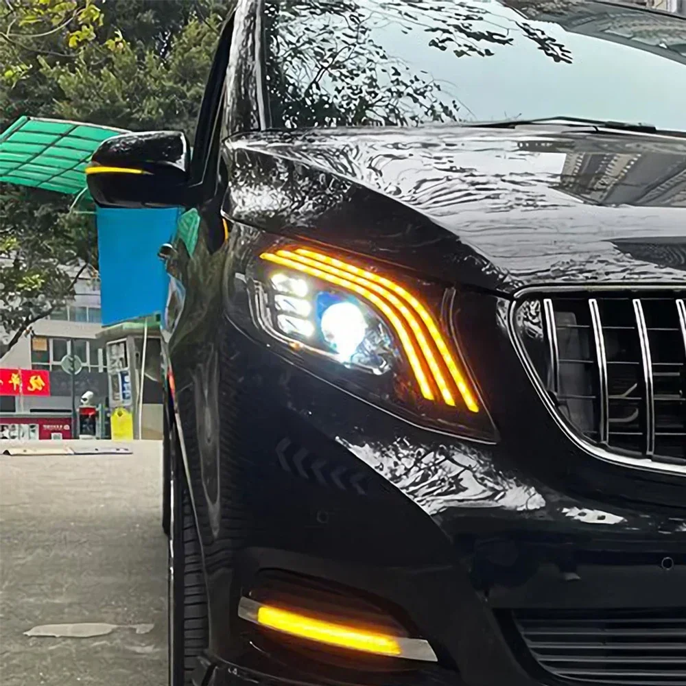 

Car Lamps Assembly For Benz Vito W447 2016-2023 V-Class Upgrade High Configure Auto LED Projector Lens Headlights Accessories