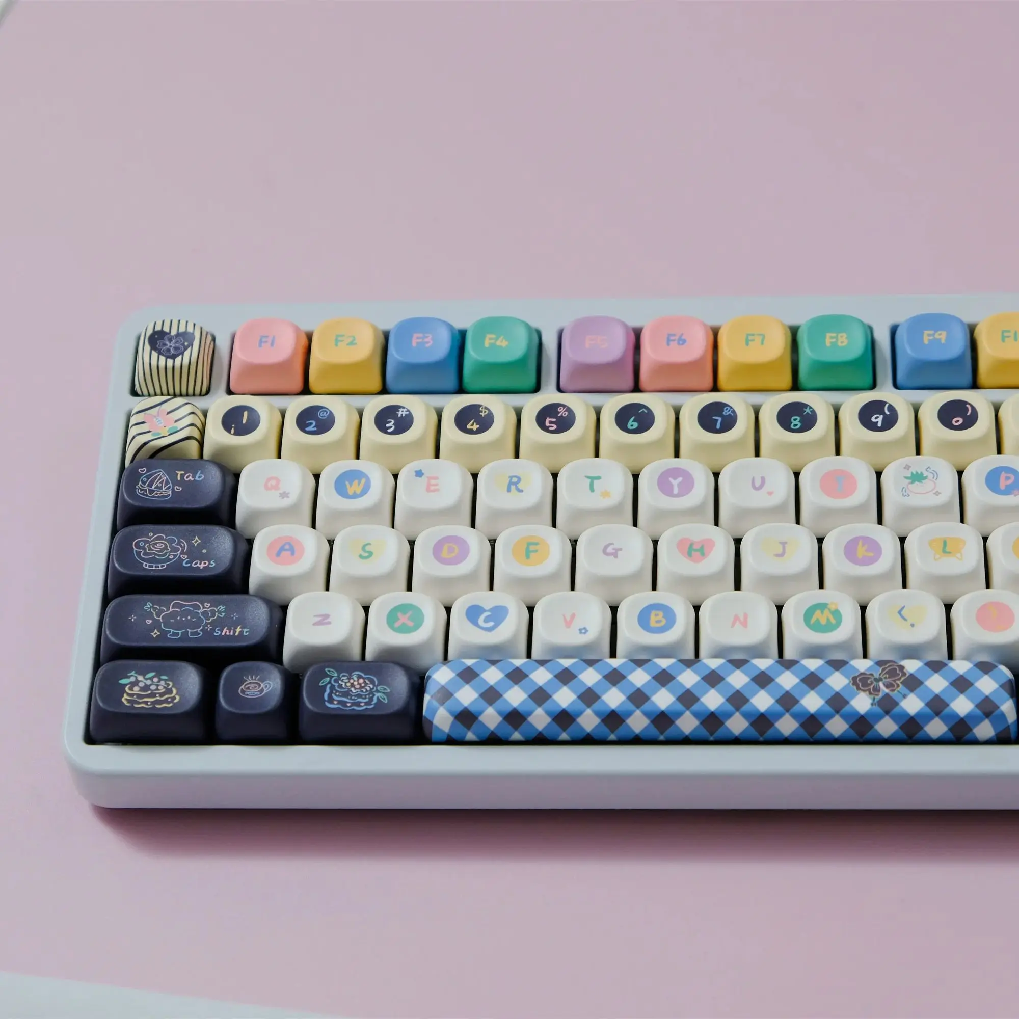 Cheese Ice Cream Keycaps Set 126 Keys PBT Material MOA Profile for MX Switch 61/64/68/75/84/87/96/98/104 Mechanical Keyboard