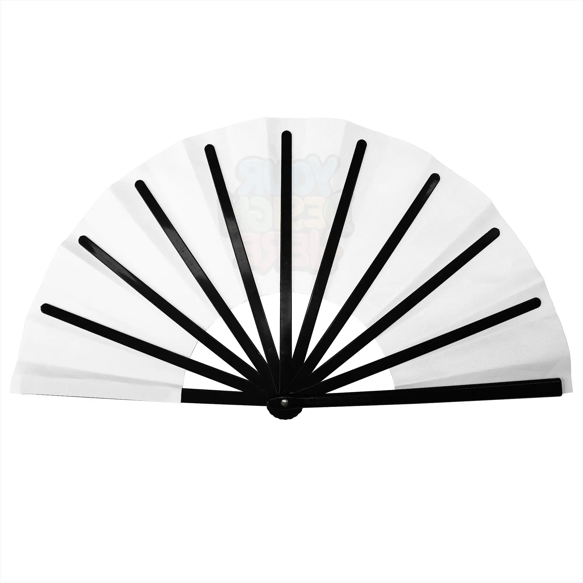 Customized Your Design Weeding Here Portable Pocket Fan Outdoor  Polyester Folding Fan Chinese Dance Handheld Cooling Fans