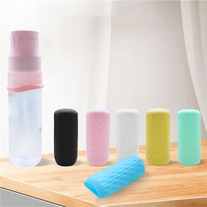 4pcs/set Silicone Elastic Travel Leak Proof Case Travel Container Leak Proof Case Leak Proof Silicone Travel Bottle Covers