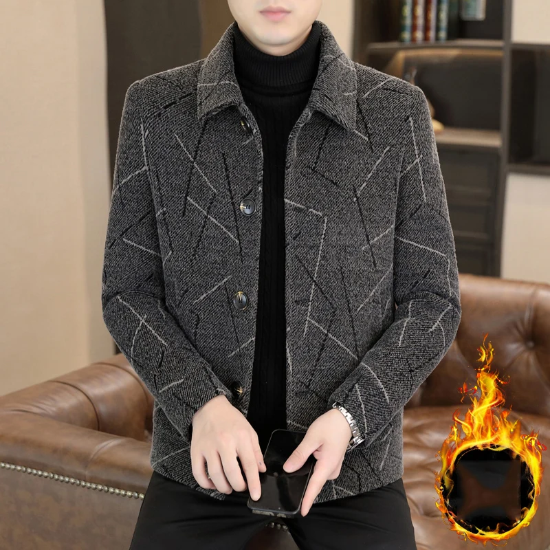 Men's Clothing Overcoat Men's Coat Man Trench Coat Wool Woollen Winter Autumn Men Coat  Men's Wear Warm Overcoat Male 5XL Warm