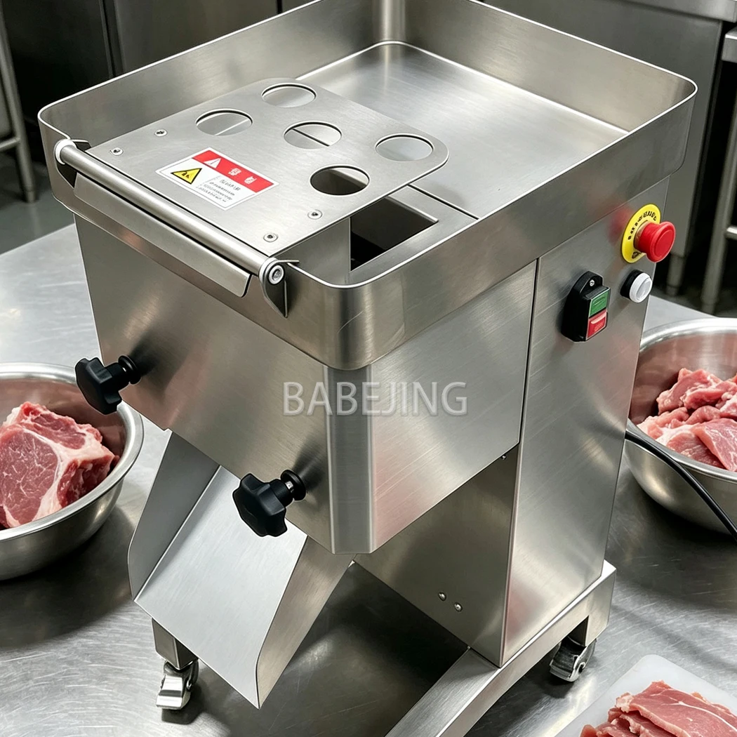 Industrial Butcher Meat Cutter Equipment, 550W Electric Beef Slicer for Catering Service Site