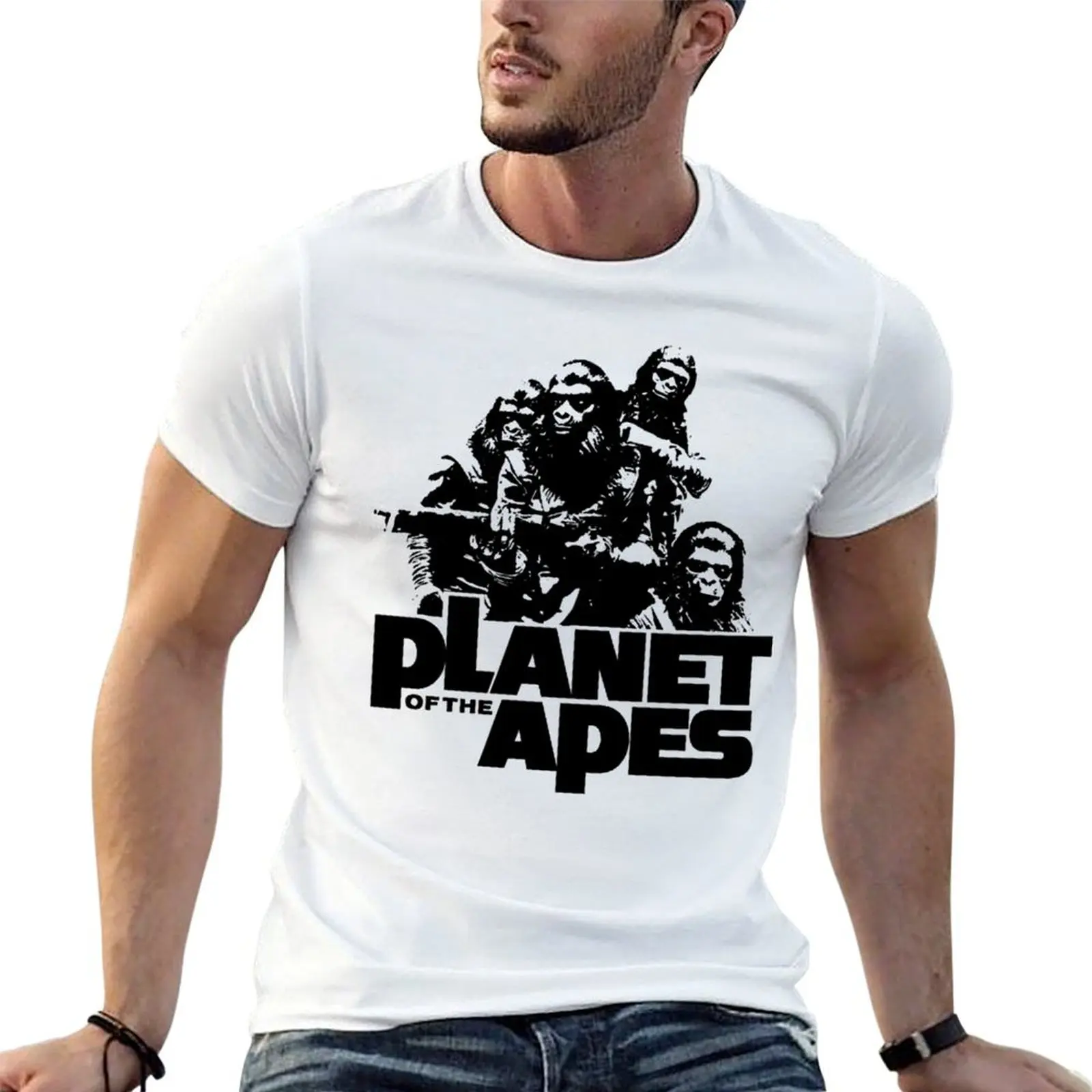 PLANET OF THE APES - Soldiers T-Shirt Basic Casual Short Sleeve Cotton Shirt