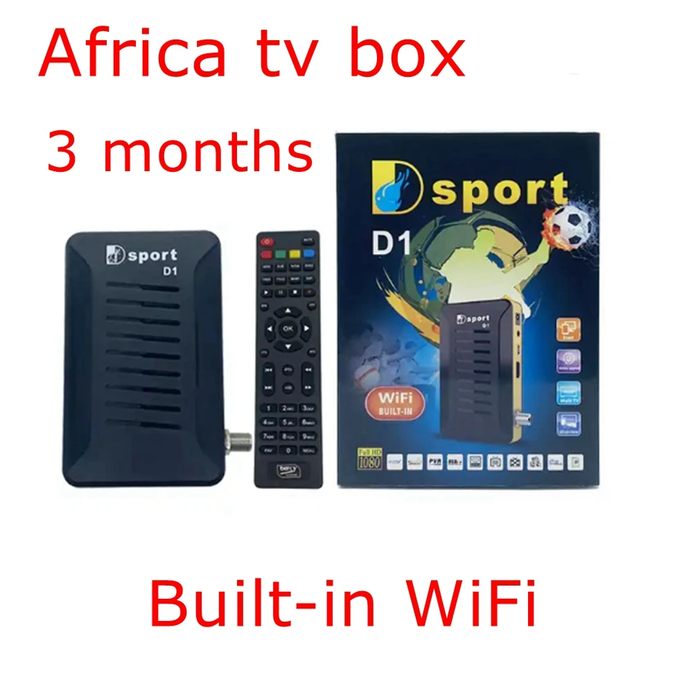 DSport D1 new satellite decoder receiver Africa HD 1080p Digital dvb-s2 decoder inbuilt 3 months and wifi Qsport Q1