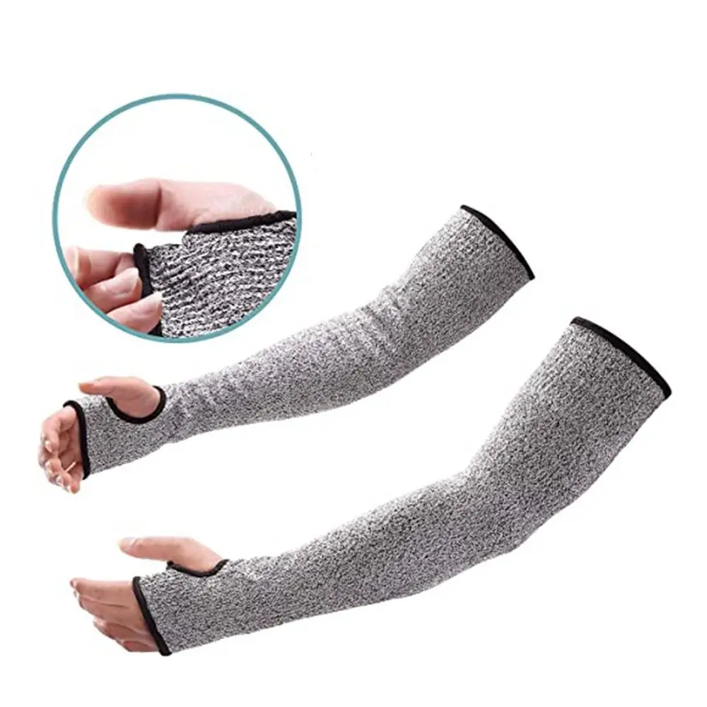 HPPE5 Grade Anti Cutting Arm Sleeve Multi-purpose Glass Factory Wear-resistant  Arm Guard Anti Cutting Sleeve Thumb Hole Opening