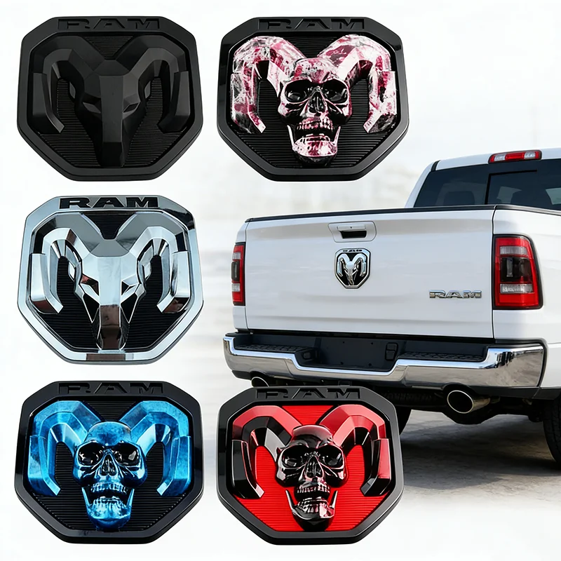 Emblema 3D Modificado para la Parte Trasera del Coche, para Dodge 2019 Ram 1500 2500, Adhesivo Decorativo para el Maletero, Personalización Exterior