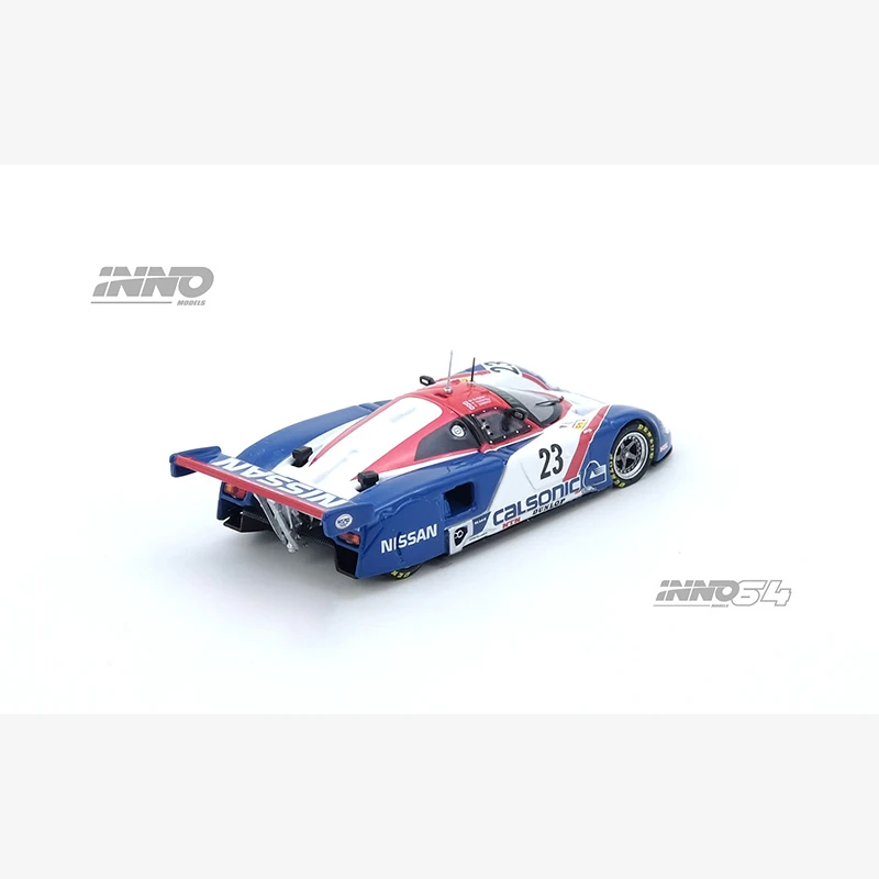 ما قبل البيع INNO 1:64 نيسان R89C لو مان 1989 رقم 23 غطاء محرك السيارة المفتوح دييكاست ديوراما نموذج سيارة مجموعة ألعاب مصغرة