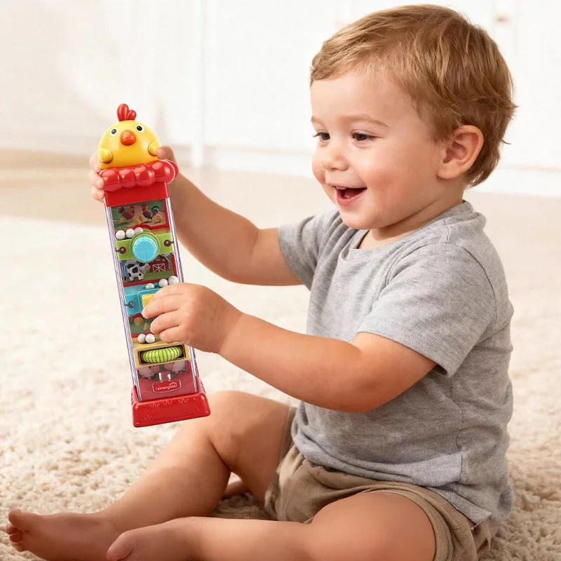 

Toddlers Adventure Chicken Obstacle Course Farm Toy Early Educational Maze Fine Motor Skill Hand Eye Coordination Focus Training