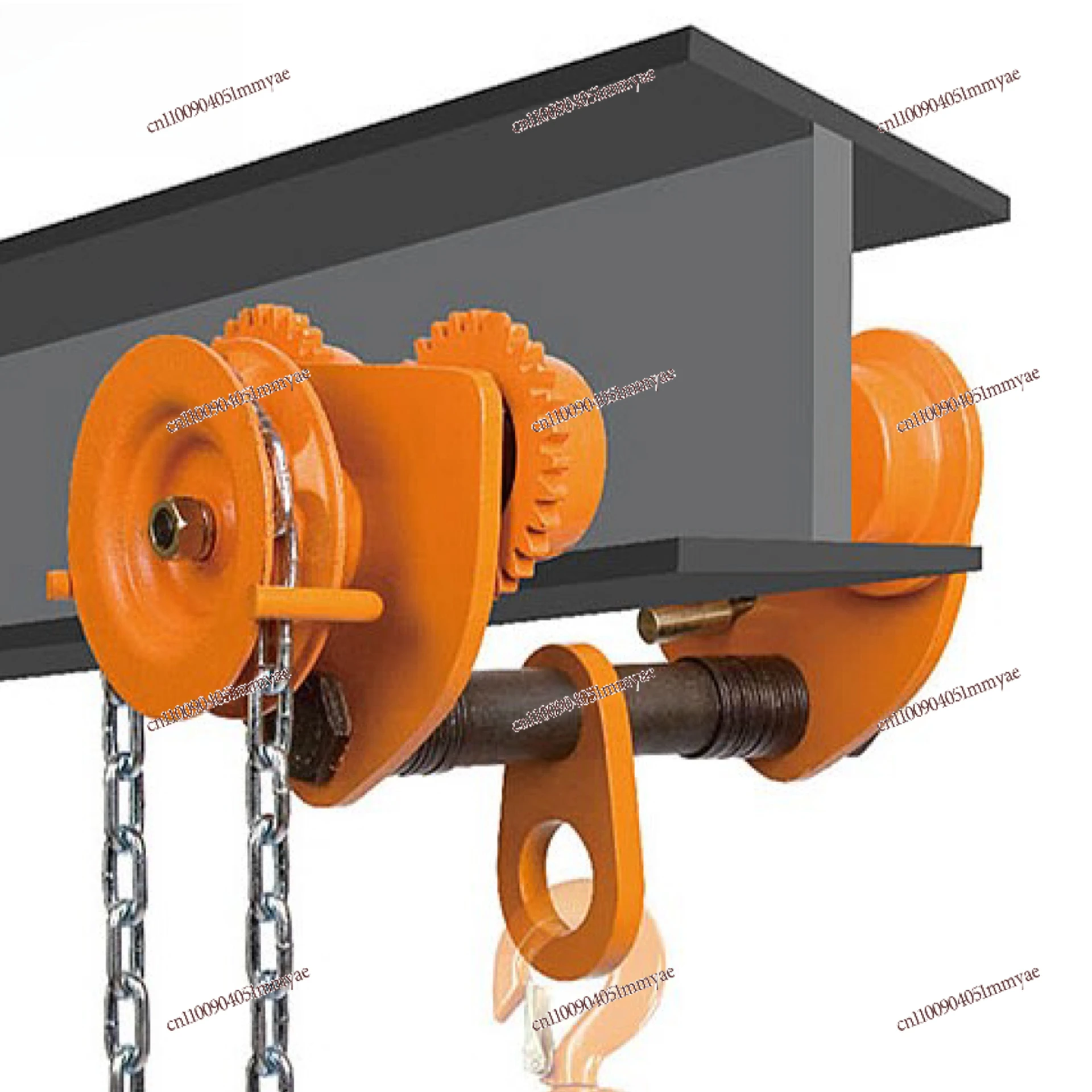 

Push/pull Trolley Baffle-less I-beam Track Manual Running Trolley Lifting Accessories