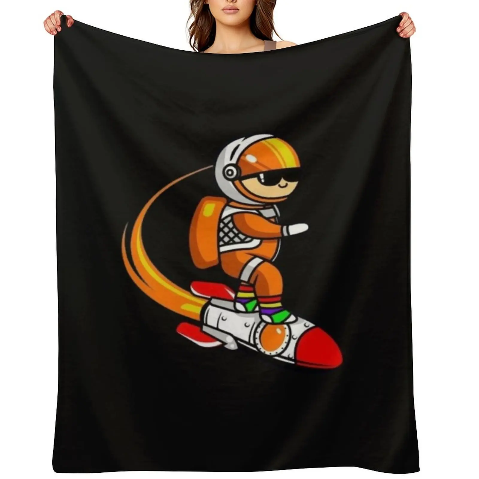 Socksfor1 Spaceman Gamer Throw Blanket Sofas sofa bed Bed linens Beautifuls Beach Summer Blankets