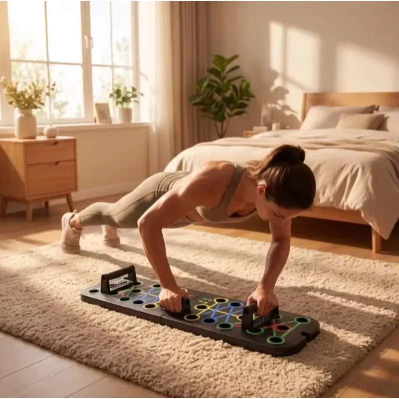 Outdoor, indoor and home fitness equipment - flexible, suitable for both men and women, portable and foldable - push-up board