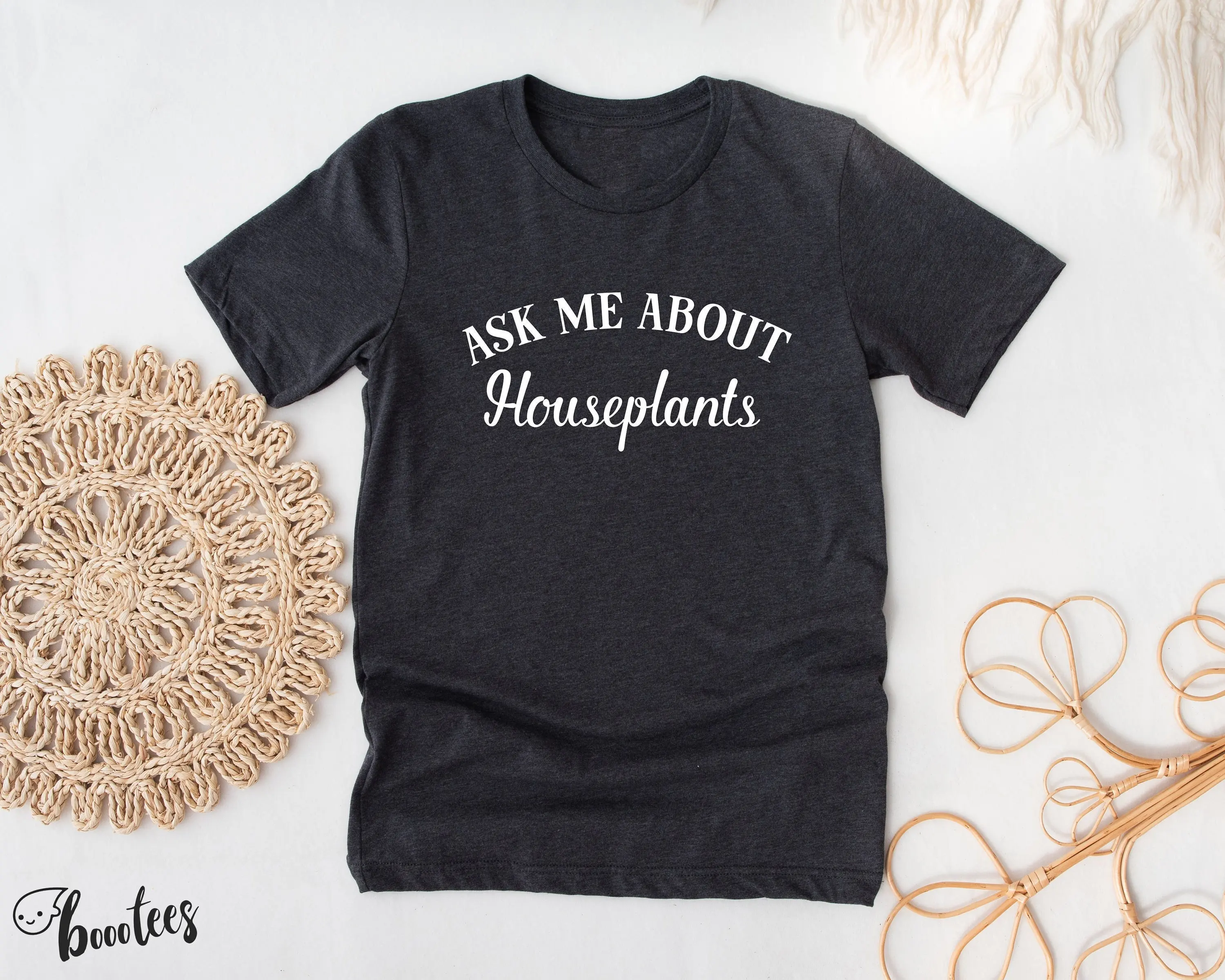 Ask Me About Houseplants T Shirt Idea For Gardener Grower Plantsman Present Botany Botanist Plant Nature Lover