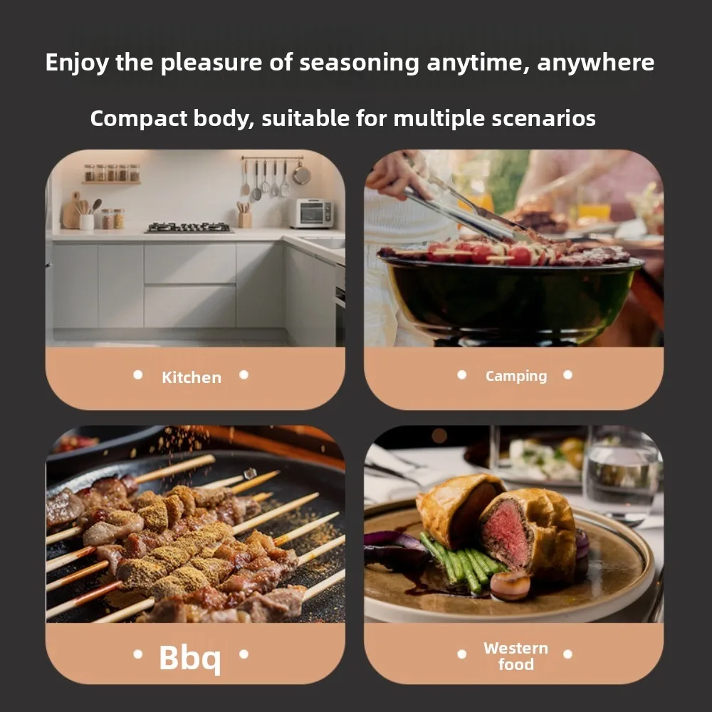 

Adjustable Coarseness Electric Salt Grinder Ceramic Core One Click Start Automatic Spices Grinder One Hand Operation