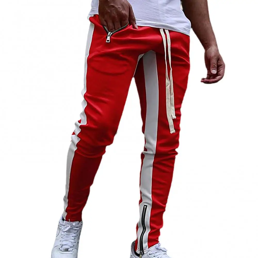 2025 Men Autumn Winter Zipper Casual Sports Running Tight Trousers Men's Pants With Zipper Legs Casual Sports Running Pants