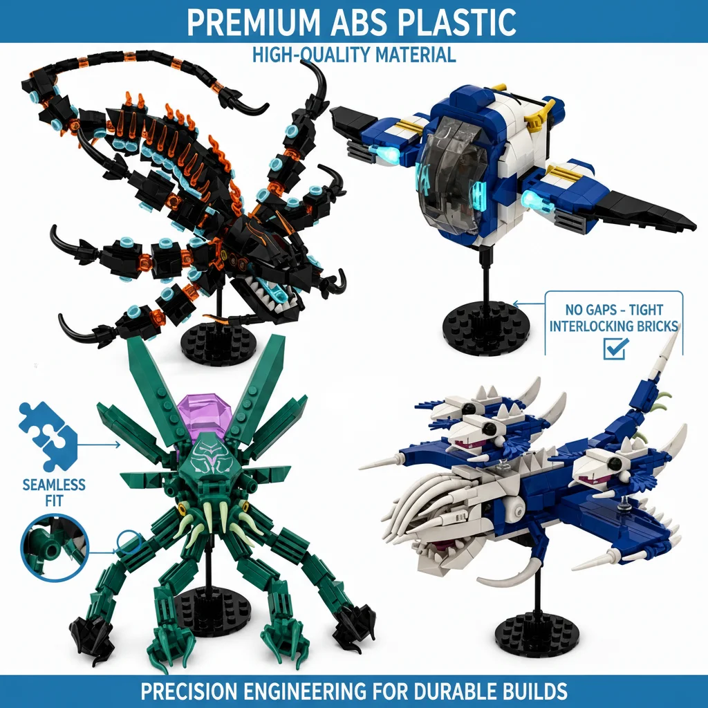 MOC Deep Sea Leviathan Building Blocks Set Ancient Dragon Sea Monster Submarine Model Bricks DIY Construction Toys for Boys