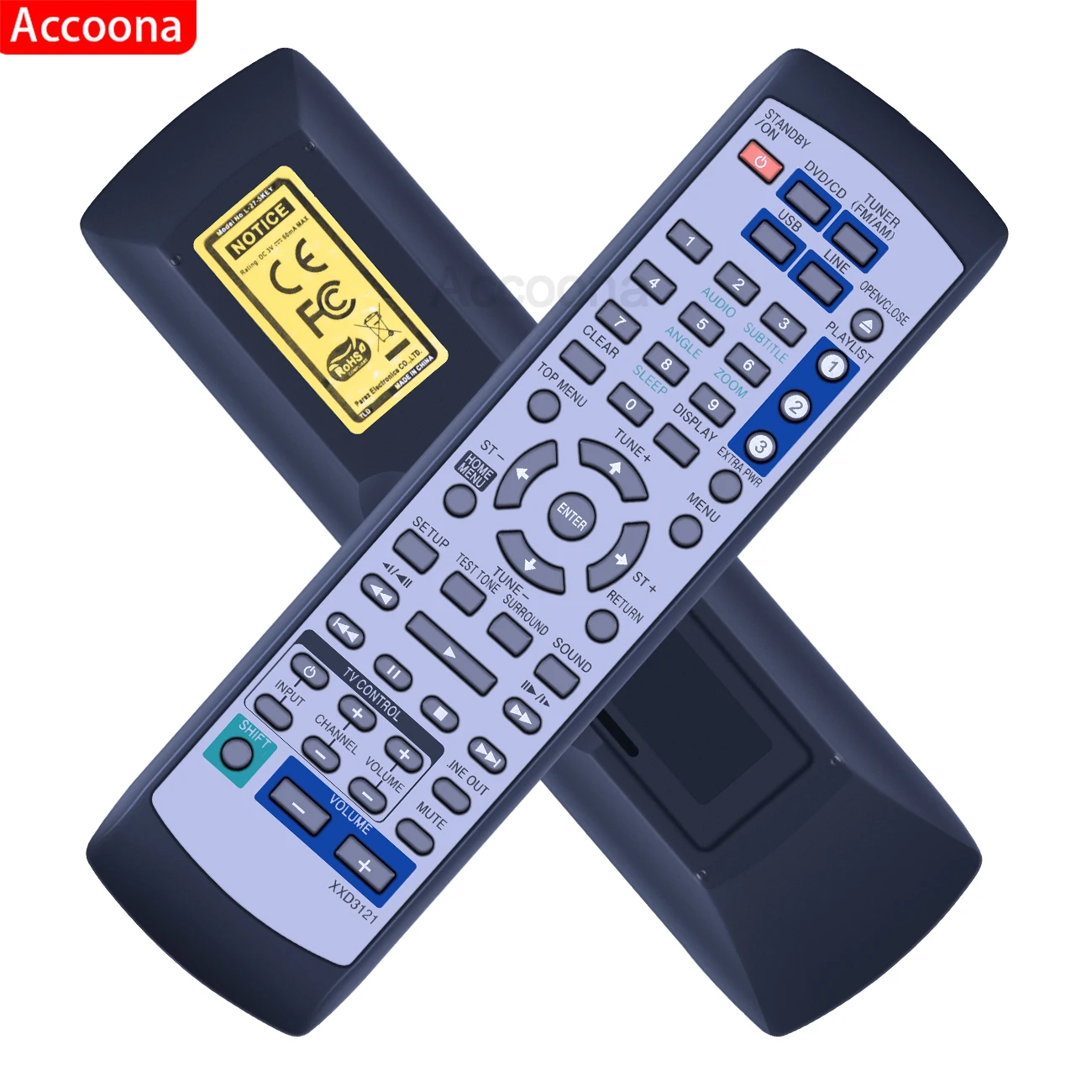 Remote control use for Pioneer XXD3121