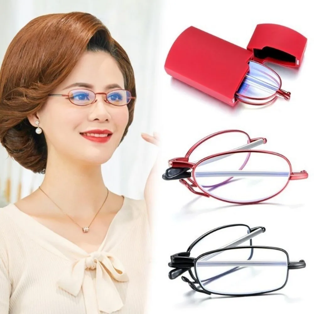 Geschenketui, faltbare Lesebrille +1,00 bis +4,00 Stärke, für Männer und Frauen, Anti-Blaulicht-Weitsichtigkeitsbrille – Detail 1