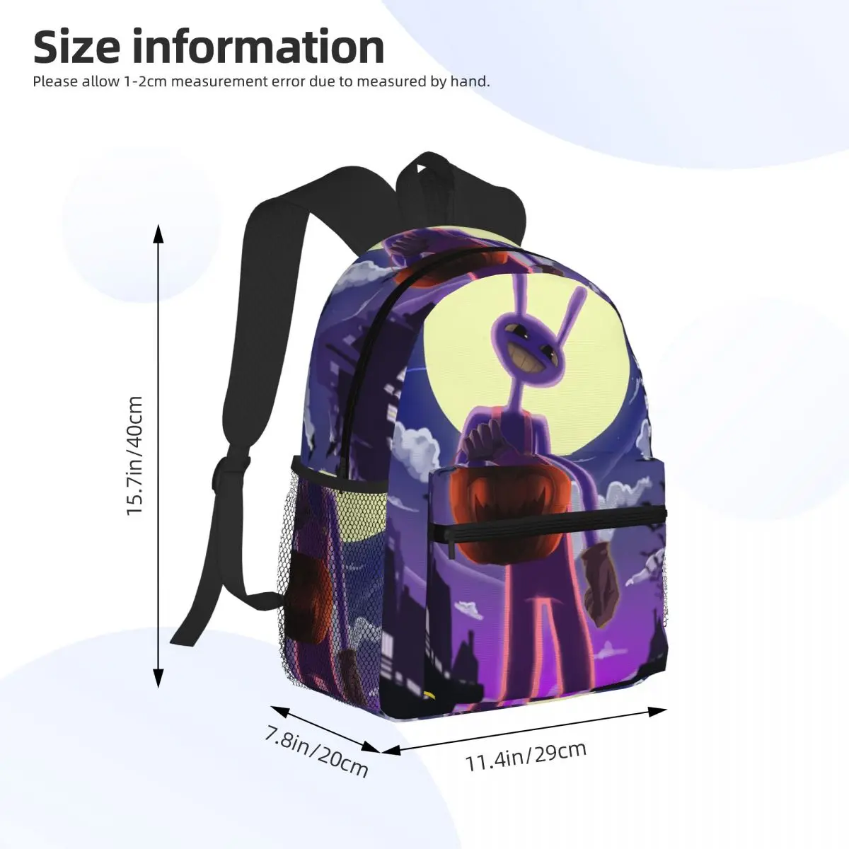 Jax T-The-S A-Amazing-S D-Digital-S C-Circus-S حقيبة ظهر الطالب حقيبة مدرسية المشي لمسافات طويلة Daypack للرجال والنساء حقيبة الكتب حقائب الكتف