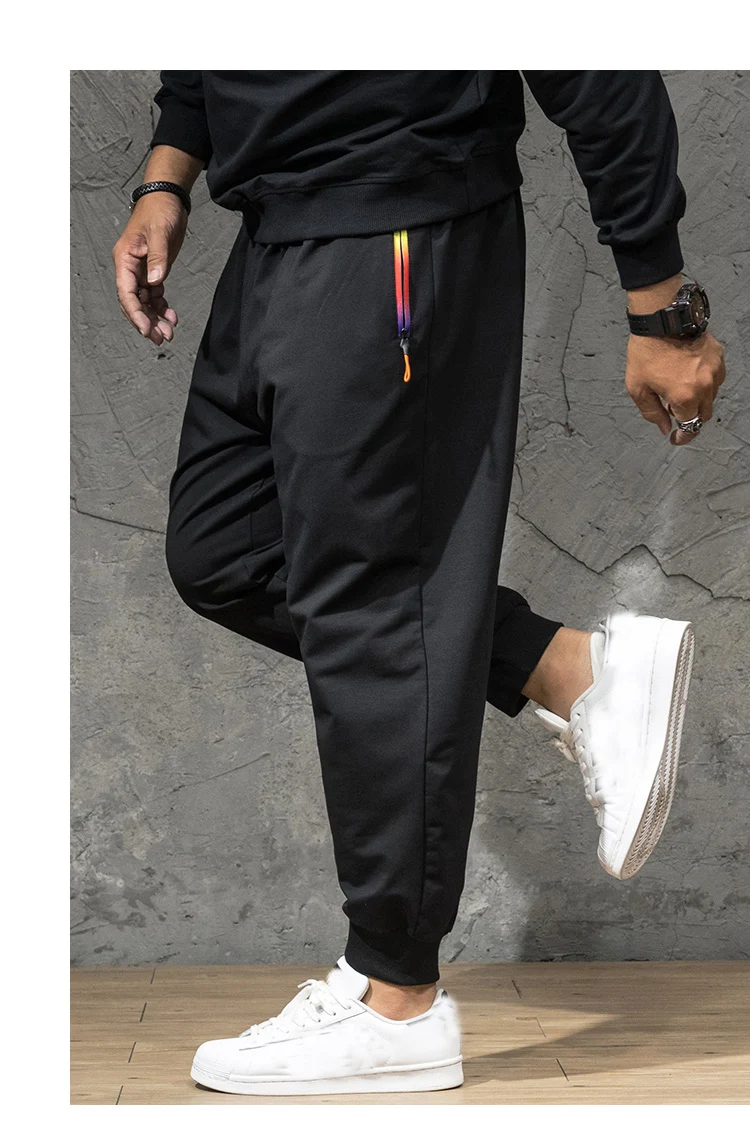 Spring Autumn Men sports pants sweatpants plus size 8XL 11XL 12XL 15XL Big size oversize pants elasticity zipper loose 85-210KG