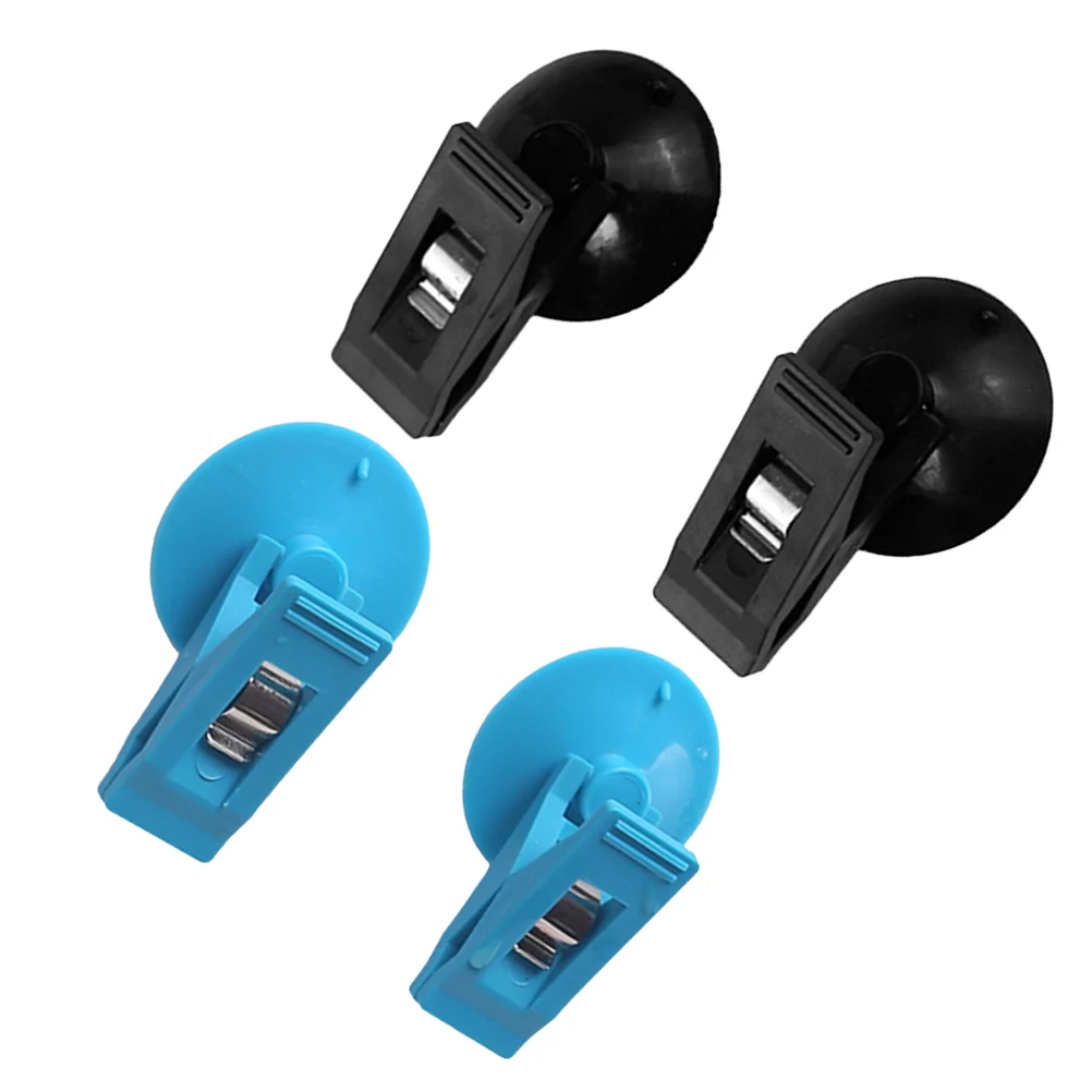 

2Pair Car Suction Mounted Clips Durable Easy Use for Cards Photo Curtain Storage Car Clip Holder Black Storage Clip