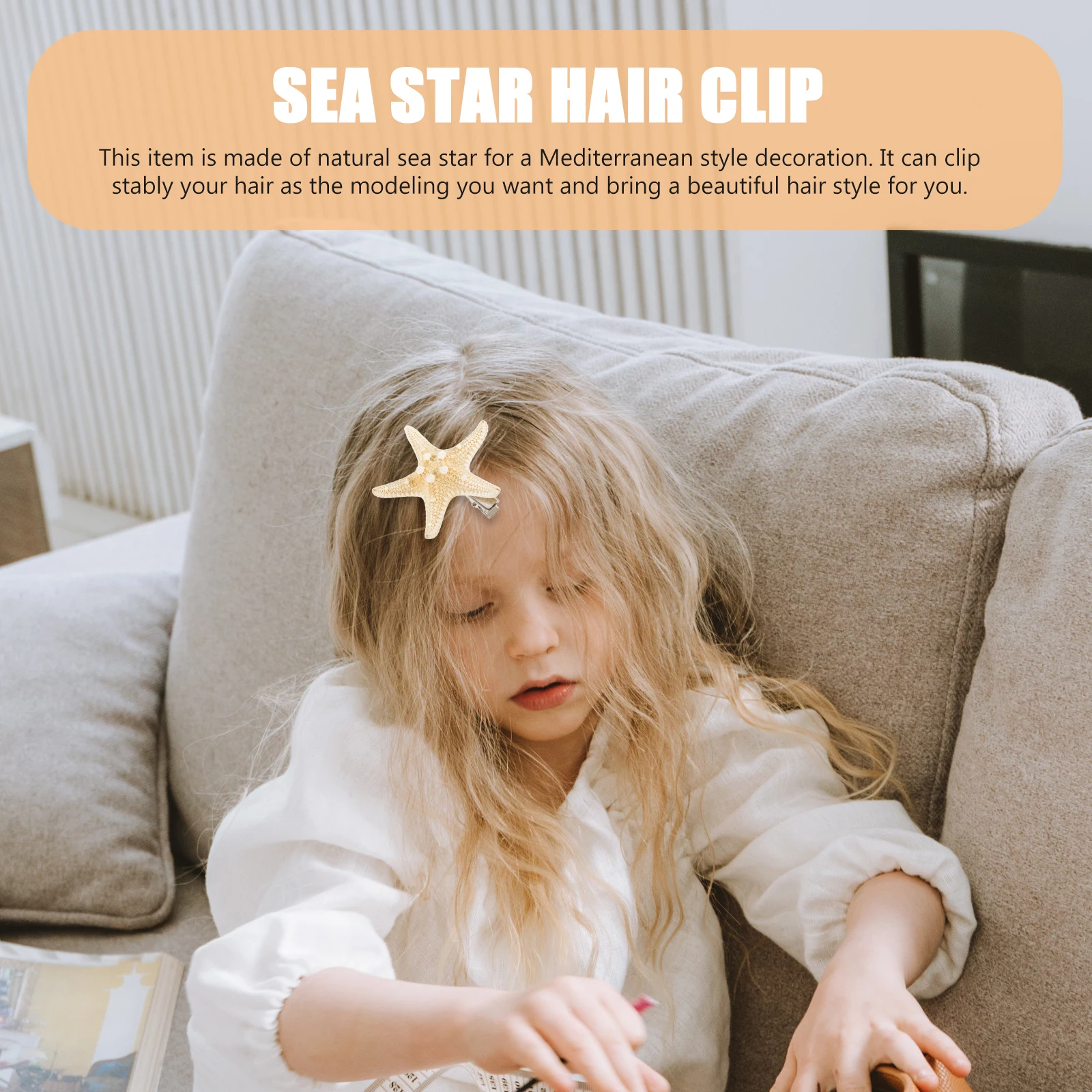 

4 Pcs Handmade Hairpin Clips for Girls Mermaid Party Accessories Artificial Beach Women Child