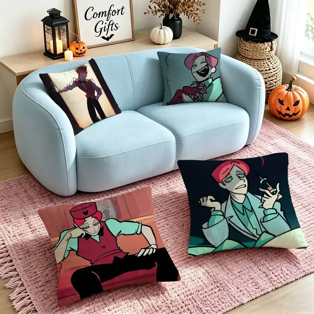 Animation P-Psycho Cuties D-Dr. M-Masacrik  Square Double-Sided printed Pillow Case Bedroom Bedside Pillow Sofa Cushion Cover
