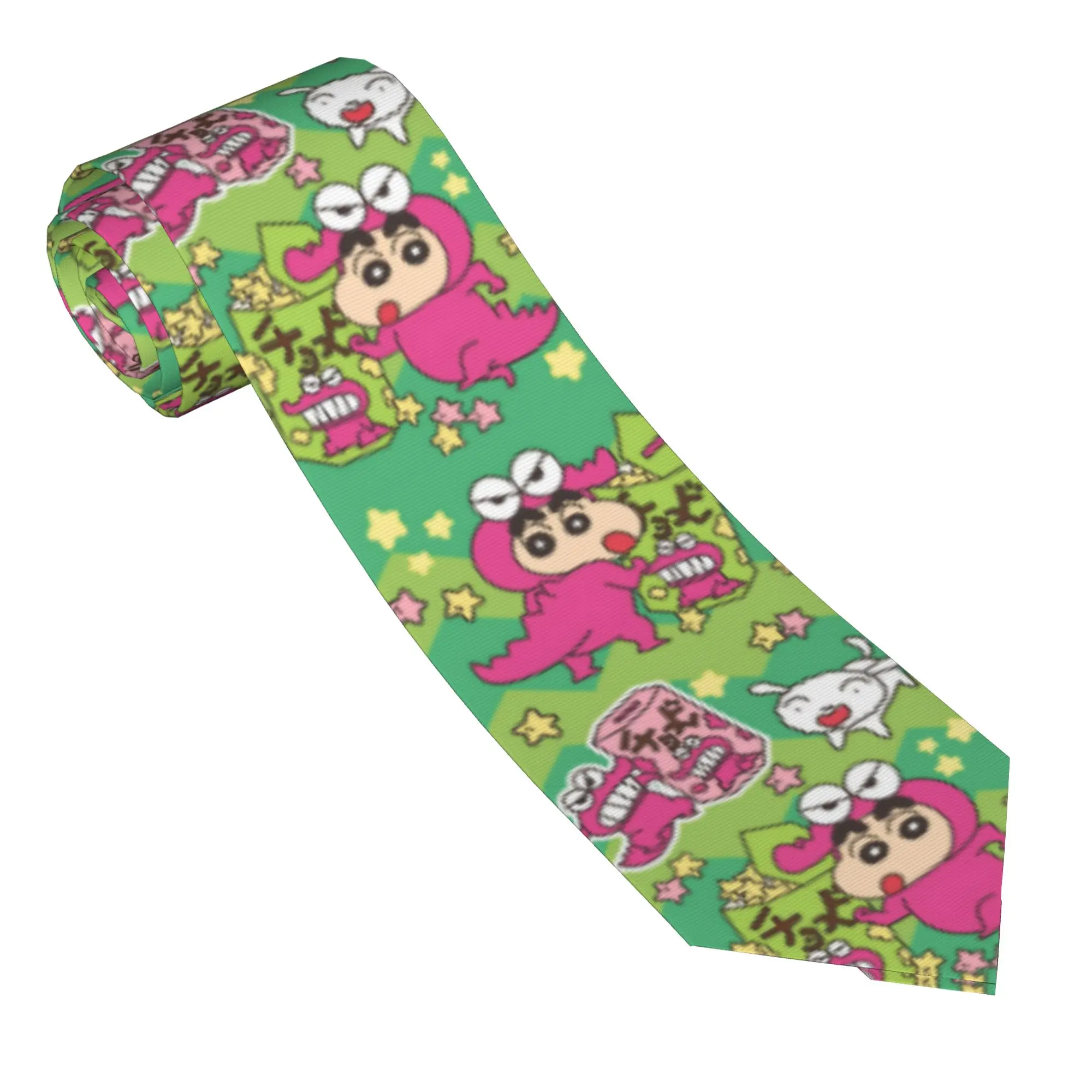 Shinchans 90s Cartoon Necktie Unisex Polyester 8 cm Slim  Wide Neck Ties  for Mens Suits Accessories Cravat Wedding Gift