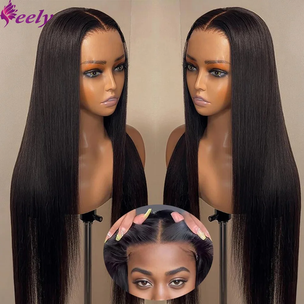 

200 Density 13x4 Lace Front Human Hair Wigs Bone Straight Brazilian 5x5 Glueless Wigs Human Hair Wear and Go Pre Plucked Pre Cut
