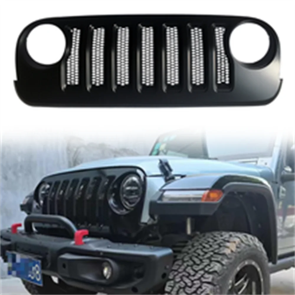 Black ABS Car Front Grille Grill JK to JL for Jeep for Wrangler 2007-2017 Car Accessories  J373