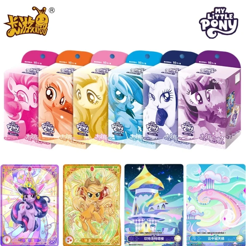 

KAYOU натуральный набор карточек My Little Pony, обмен, карточная игра, тип дружбы, парусного спорта, TCG, боевая карта, анимация, мультяшные подарки, игрушки