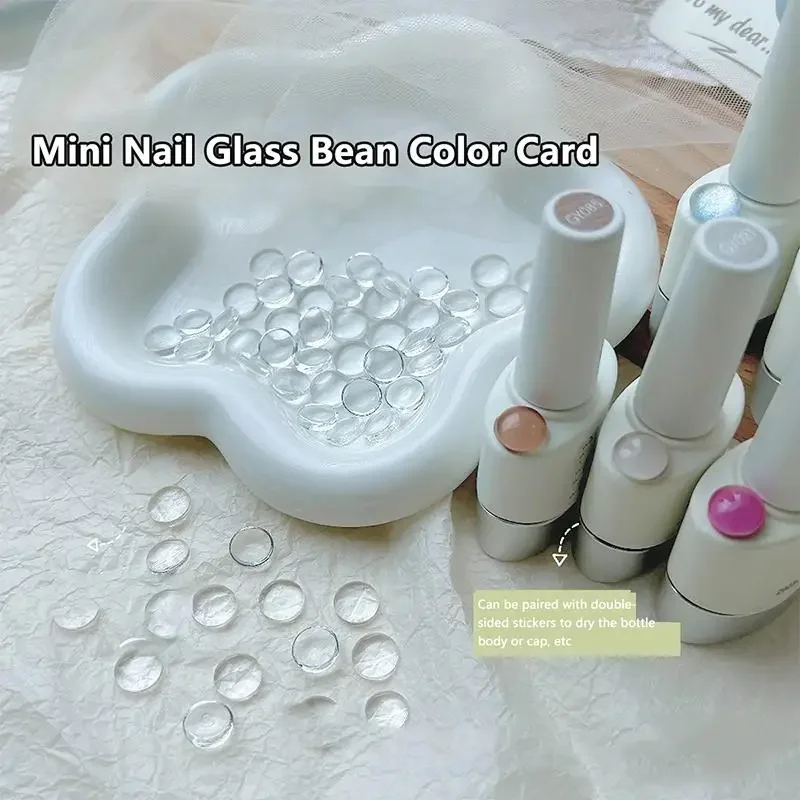 1/1.2/1.5cmミニラウンド型クリアガラスネイルポリッシュカラーカードネイルアートカラーディスプレイチップ240/120個入りフェイクカラーチャート