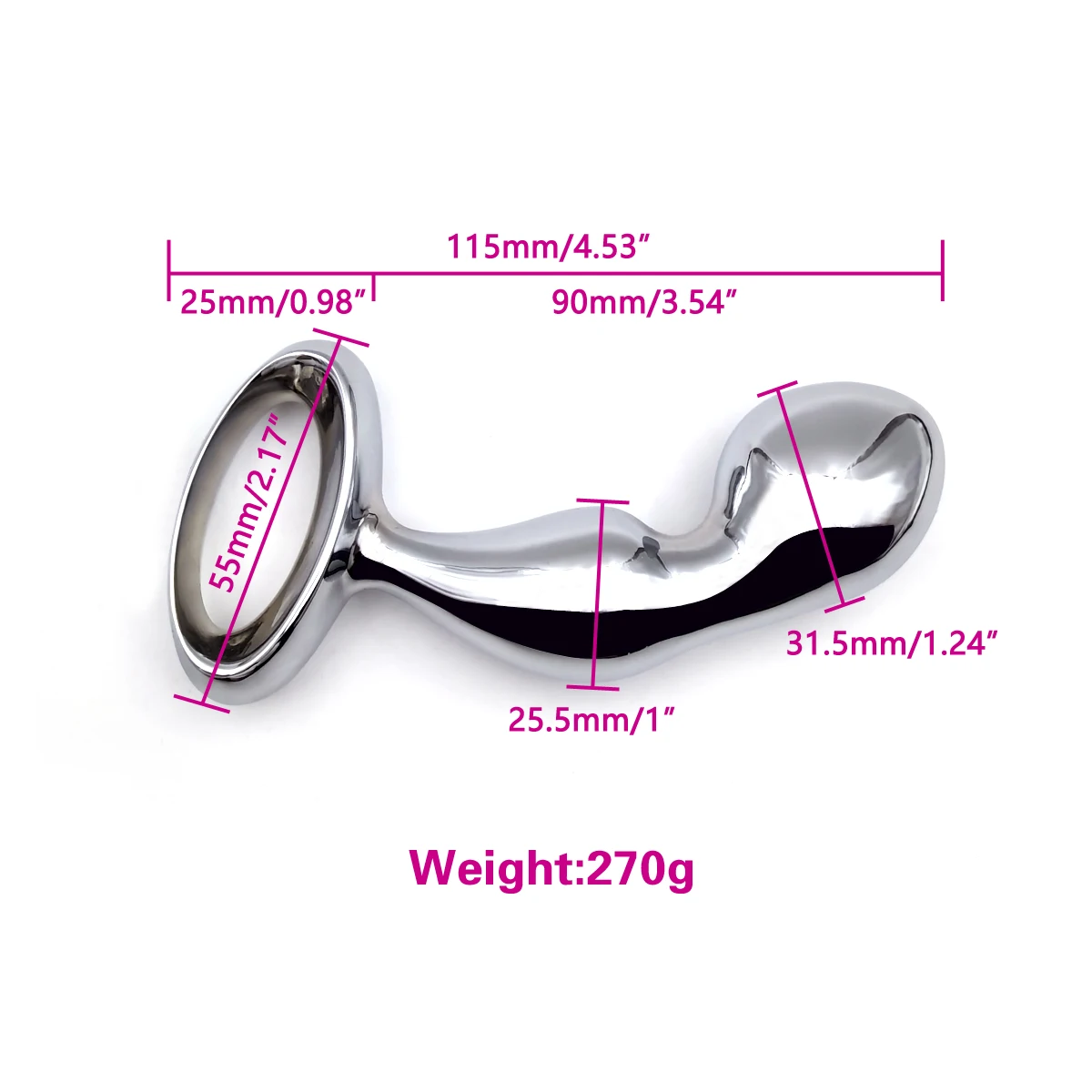 1Pcs, Metal Anal Plug With Handles, Weight-bearing Butt Plug, Dildo, Prostate Massage, Sexual Wellness, Adult Pleasure, Sex Toys