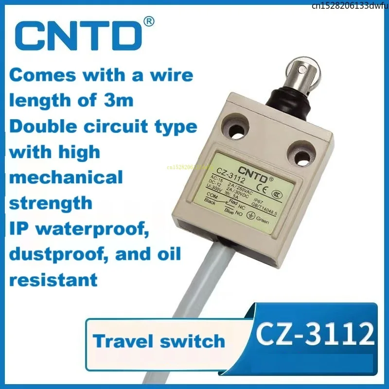 

CNTD Micro Limit Switch Self Reset CZ-3112 Travel with Wheel Silver Contact