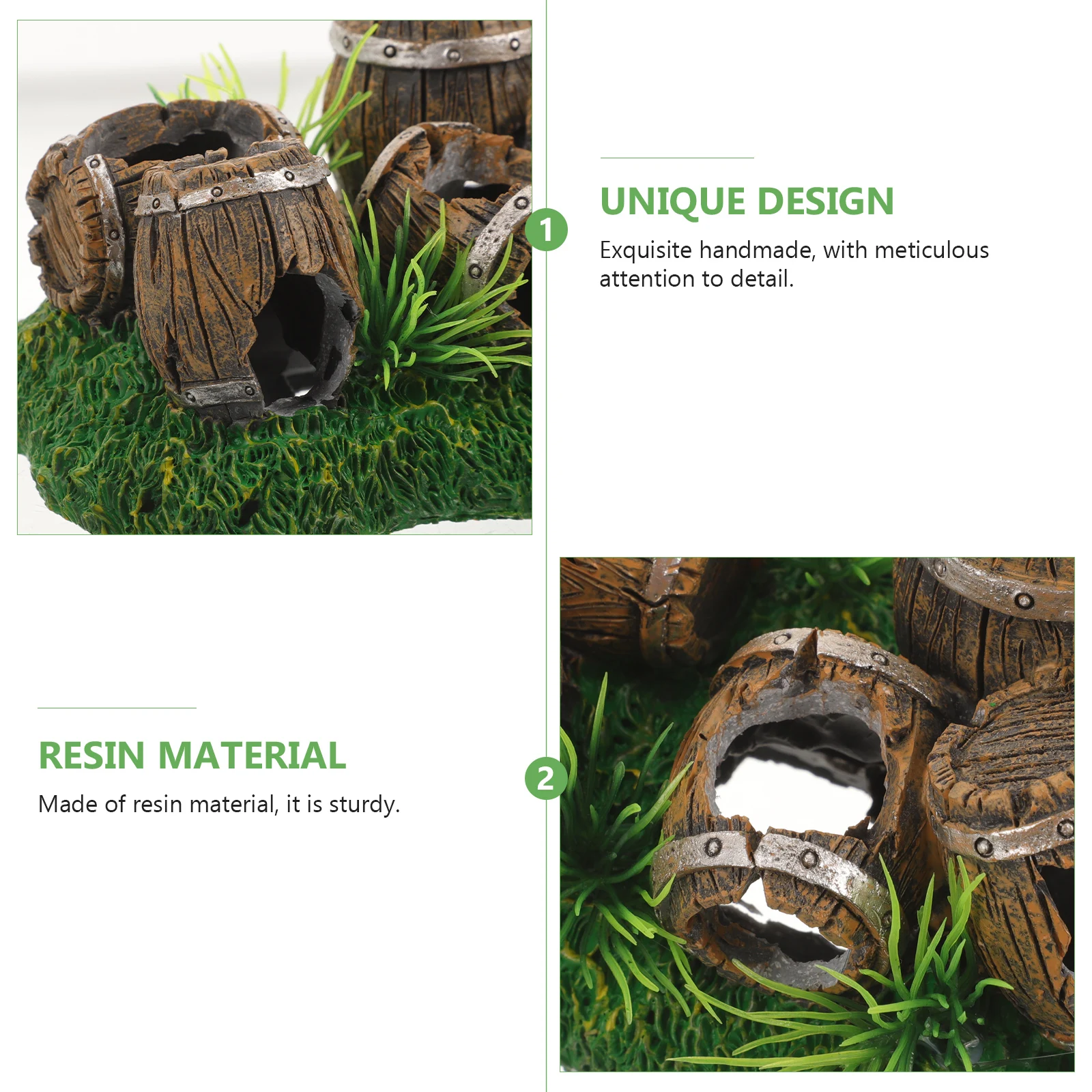 Allevamento in resina Nascondere Grotta Simulazione Gamberetti Grotta Casa Puntelli decorativi Casa sull'albero Rifugio Artigianato Arti per Acquario Paesaggistica