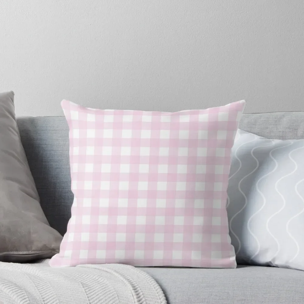 Soft Pink And White Stripe Check Plaid Pattern Throw Pillow Luxury Pillow Case Sofa Cushions Covers Pillow
