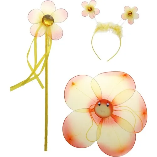 Bahrem Flowering Wing Set 3 Piece-Yellow