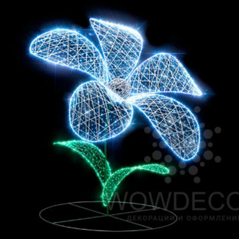 custom.Factory outdoor large big artificial wedding decorations led lighted flower