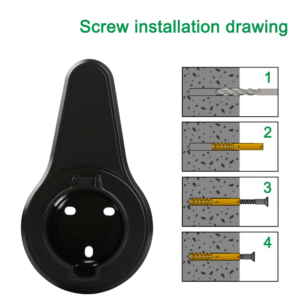 Peocke EV Charger Holder for Electric Car Charging Cable Type 1 J1772 Connector Socket Plug Wallbox Mount EV Charger Stand