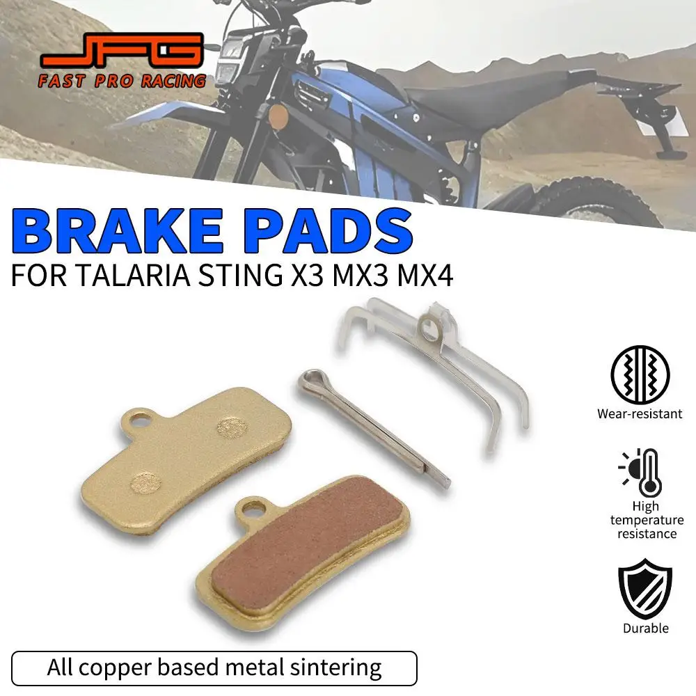 Motorcycle Accessories Brake Pads Disc 1 Pair All Copper Based Metal Antirust For Talaria Sting X3 MX3 MX4 Electric Vehicle Bike
