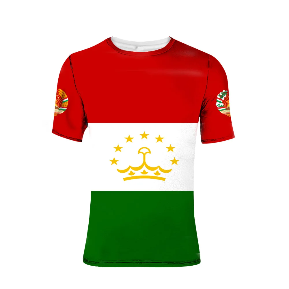 Tajikistan Youth Diy Custom Made Name Number Logo Tjk T Shirt Nation Flag Tj Tajik Country College Print Photo Text Clothes