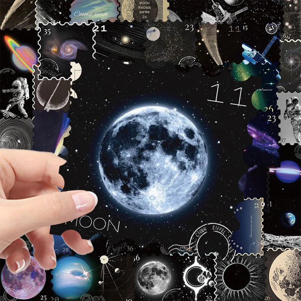 

10/30/50pcs Universe Outer Space Cartoon Stickers Galaxy Decals DIY Notebook Phone Diary Cool Waterproof Decals Sticker Kid Toy