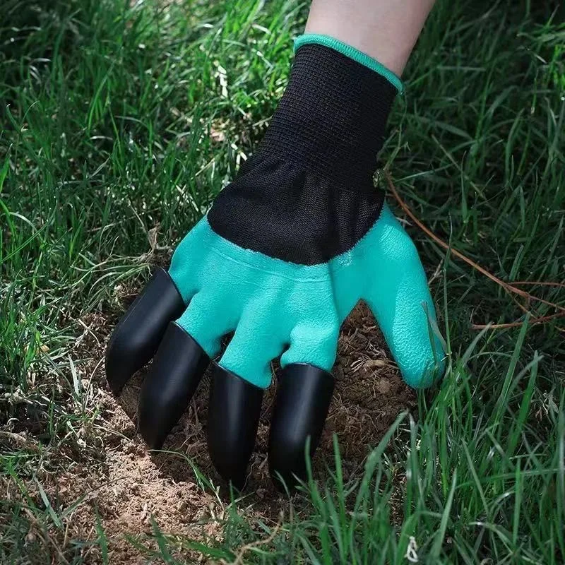 1 Pair Garden Gloves with 8 Claws - Protect Your Hands While Gardening - Effortlessly Dig, Plant, Weed, and Seed